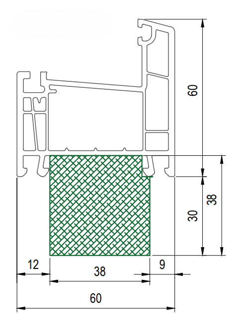  Теплый подставочный профиль EXPROF XS460 PRONA