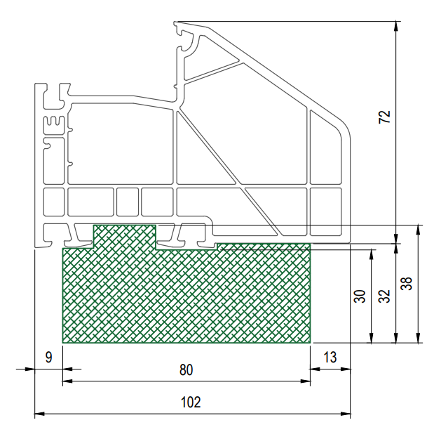 Теплый подставочный профиль GRAIN LIDER 102 Теплый подставочный профиль GRAIN LIDER 102