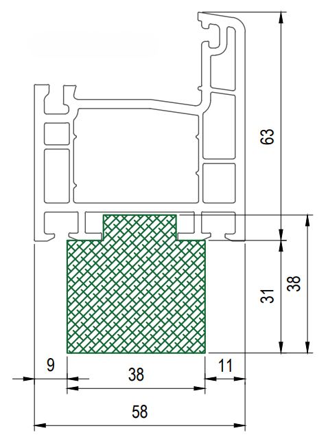 Теплый подставочный профиль EXPROF S358 PRACTICA