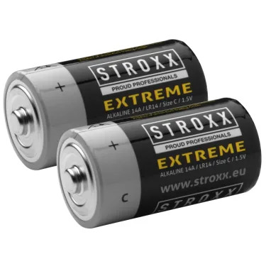 Алкалиновые (щелочные) батарейки C / LR14 / 14A, 2 шт. в блистере, STROXX