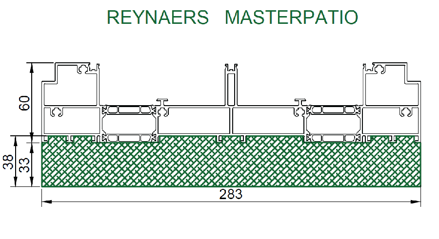 Теплый подставочный профиль REYNAERS MASTERPATIO-3 Теплый подставочный профиль REYNAERS MASTERPATIO-3