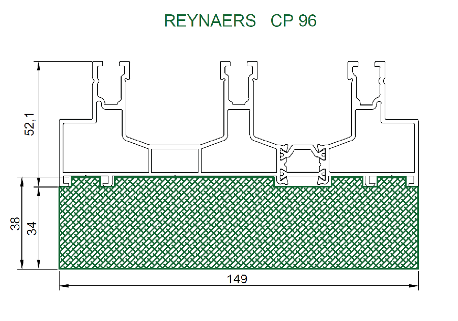 Теплый подставочный профиль REYNAERS CP 96-2 Теплый подставочный профиль REYNAERS CP 96-2