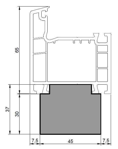 Теплый подставочный профиль Aluplast IDEAL 2000 Теплый подставочный профиль Aluplast IDEAL 2000