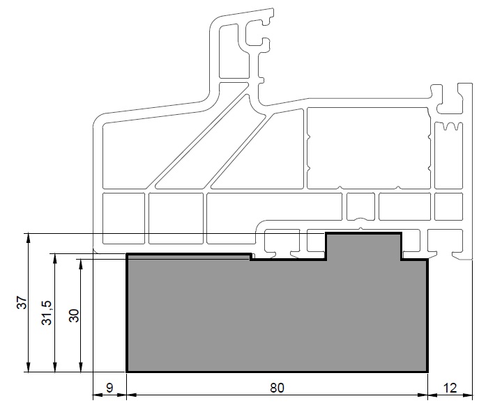 Теплый подставочный профиль EXPROF 101 AeroProfecta Теплый подставочный профиль EXPROF 101 AeroProfecta