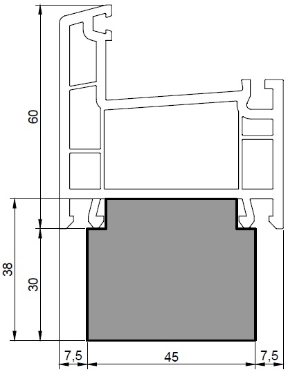 Теплый подставочный профиль REACHMONT 60 Теплый подставочный профиль REACHMONT 60