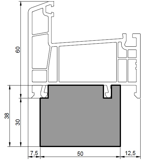 Теплый подставочный профиль BRUSBOX 70 AERO Теплый подставочный профиль BRUSBOX 70 AERO