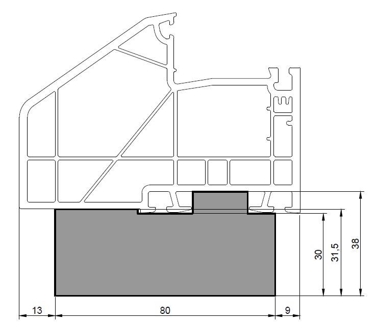 Теплый подставочный профиль GRAIN 102 Теплый подставочный профиль GRAIN 102