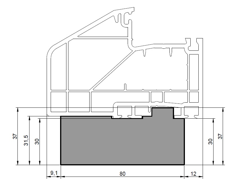 Теплый подставочный профиль EXPROF 101 AeroExperta/Therma Теплый подставочный профиль EXPROF 101 AeroExperta/Therma