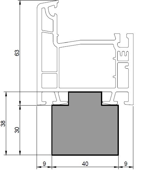 Теплый подставочный профиль GRAIN 58 LIDER/VEKTOR/NORDPROF Теплый подставочный профиль GRAIN 58 LIDER/VEKTOR/NORDPROF
