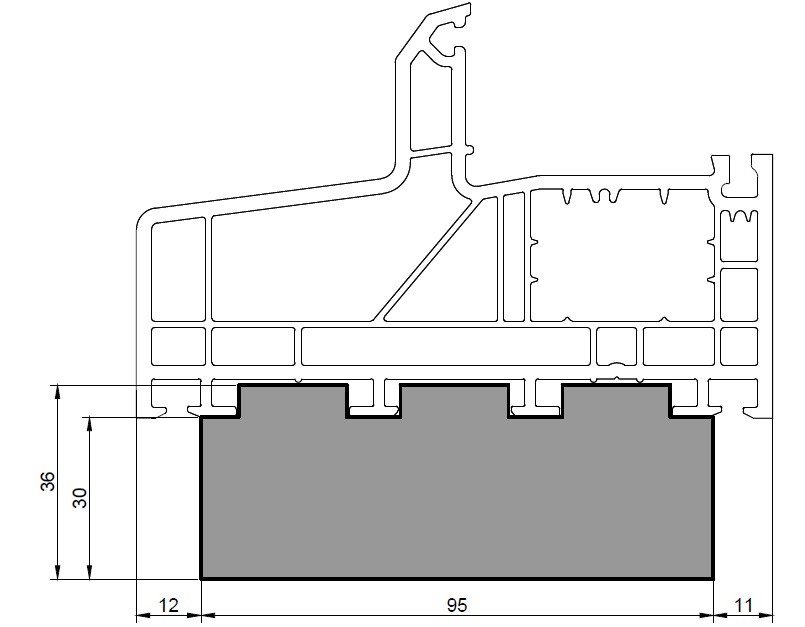 Теплый подставочный профиль EXPROF 118 AeroSuprema Теплый подставочный профиль EXPROF 118 AeroSuprema