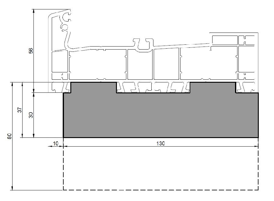 Теплый подставочный профиль Aluplast Smat-Slide Теплый подставочный профиль Aluplast Smat-Slide