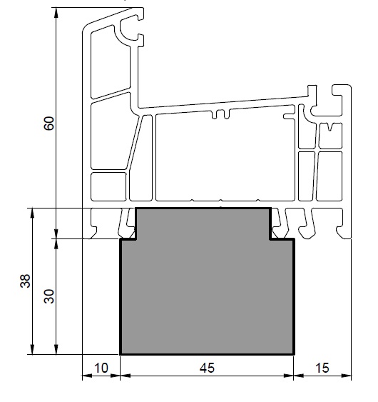 Теплый подставочный профиль EXPROF 70 Siberica Теплый подставочный профиль EXPROF 70 Siberica