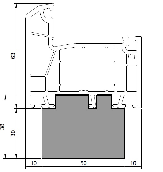 Теплый подставочный профиль GRAIN 70 PRESTIGE/VEKTOR/NORDPROF Теплый подставочный профиль GRAIN 70 PRESTIGE/VEKTOR/NORDPROF
