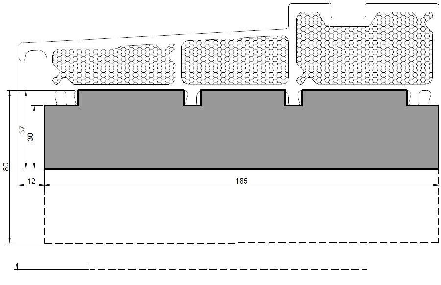 Теплый подставочный профиль Aluplast HST 85 Теплый подставочный профиль Aluplast HST 85