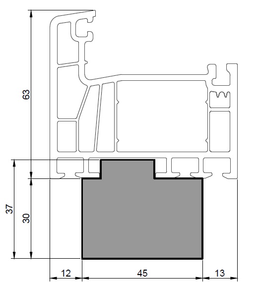 Теплый подставочный профиль EXPROF 70 Experta\Profecta Теплый подставочный профиль EXPROF 70 Experta\Profecta